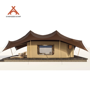 Tente Lodge <span class=keywords><strong>de</strong></span> Glamping <span class=keywords><strong>Safari</strong></span> en Toile Imperméable Double Couche Luxe Sauvage Quatre Saisons Kawagebo Kamp (KK) pour Hôtels et Complexes Hôteliers - Product Image 2
