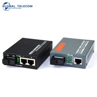 Convertidor de Medios de Fibra Óptica TP-Link y Netlink 10/100/1000 de 20KM Gigabit de 2 Puertos SC a 2RJ45