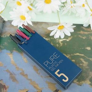Stylo bille en plastique couleur macaron, stylo neutre multicolore avec mécanisme à pression et ensemble de stylos gel au design élégant, vente en gros - Product Image 6