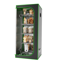 Kit de Variétés de Champignons Exquises 80*80*180cm avec Cadre Métallique pour Kit d'Éclairage LED de Culture Intérieure Spectre Complet UV IR