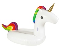 Flotteur gonflable en forme d'animal avec poignée, licorne, canard, tortue, extraterrestre, chien, jouet aquatique pour enfants et adultes, été, plage