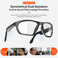 Lunettes de traduction intelligentes avec assistant vocal pour plus de 200 langues, enregistrement de réunions, bras réglables, contrôle par application, écouteurs 6.0