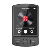 Pemutar MP3 Mini Portabel Layar Sentuh Warna 1,77 Inci dengan Klip Belakang, Radio FM, Pembaca E-book, Musik Lossless untuk Olahraga
