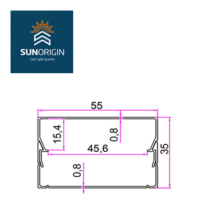 # Perfiles de Aluminio Extruido Serie 6000 Plateados 21 5535 para Instalación de Lámparas LED Pixel, 5 Orificios por Metro, Decoraciones - Product Image 2