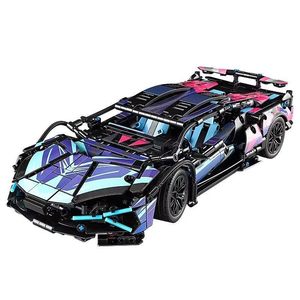 Cyberpunk Sports Car Remote Control Building Blocks 1000+PCS Technology Bricks Cool Supercar Simulation Model <b>Toys</b> Set - Product Image 1