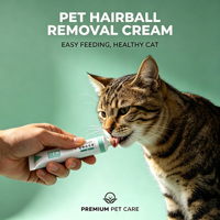 Pâte naturelle douce pour soulager les boules de poils avec poudre de psyllium pour chats – Favorise une digestion saine et l'élimination des boules de poils