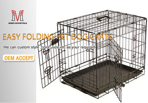 Chenils d'extérieur Sentinel pour animaux de compagnie <span class=keywords><strong>Cage</strong></span> pliante en métal pour chien <span class=keywords><strong>Cage</strong></span> à deux portes pour lapins - Product Image 2
