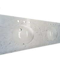 Comptoirs de cuisine en pierre de granit/marbre/quartz blanc Italie Carrara