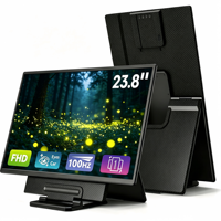 Mini Moniteur PC LCD 23,8 pouces USB Type-C pour Usage Professionnel, Extension d'Écran Multiple pour Ordinateur Portable, Console de Jeu, Diffusion de Contenu sur Téléphone