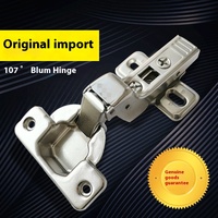 BLUM 107 °   Charnières à amortisseur pour portes d'armoires hydrauliques en acier, pour meubles de cuisine et salles à manger, modernes et silencieuses