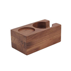 Station de Tamper à Café en Bois, Accessoires d'Organisation pour Espresso, Porte-Tamper en Noyer - Product Image 2