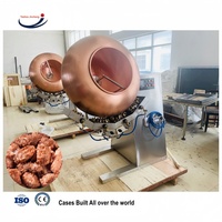 Nouvelle machine à faire des noix caramélisées avec brûleur à gaz, décharge automatique, refroidisseur à air, certifiée CE, haute capacité