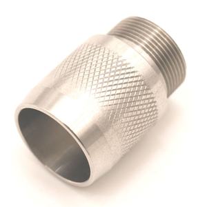 Tabung koneksi baja tahan karat knurled berlian bagian aluminium/baja/tembaga/kuningan buatan kustom presisi tinggi - Product Image 3