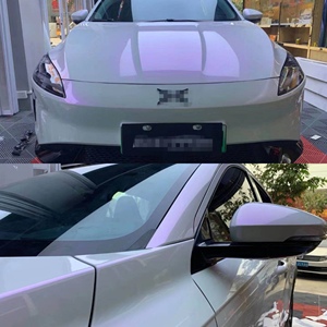 Film de carrosserie de voiture blanc brillant <span class=keywords><strong>caméléon</strong></span>, blanc à violet, film vinyle changeant de couleur, film de protection de voiture avec technologie Air Release, 1,52*17M - Product Image 6