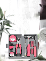 Mini boîte de quincaillerie pour enfants, 24 pièces, pince à mesurer, marteau, tournevis, clé, marteau, boîte à outils, petit kit d'outils, kit d'outils à main