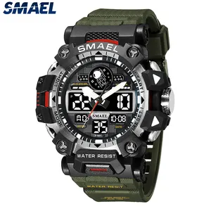 SMAEL 8078 Men Sport Casual Led Watches Men's Digital Clock Man Silicone Wrist Watch Clock Relogio Masculino