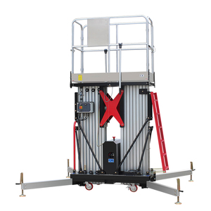Plateforme élévatrice en aluminium 9,3 m 250 kg à double mât pour rayonnage d'entrepôt, livraison rapide, qualité garantie - Product Image 1