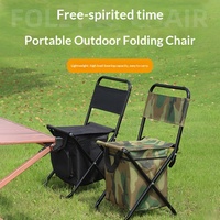 Tabouret de camping pliable portable en tissu Oxford avec sac de rangement grande capacité pour pique-nique et croquis