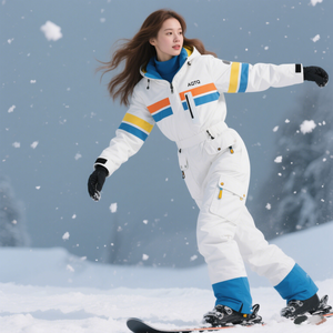 AQTQ personalizzato Unisex inverno sci e Snowboard bianco retrò a righe impermeabili antivento paio tute da neve <span class=keywords><strong>tuta</strong></span> <span class=keywords><strong>tuta</strong></span> da sci - Product Image 3