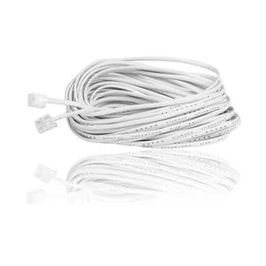 Phone Extension Cord Telephone Cable with Standard RJ11 Plug for Use in Home or Office