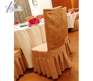 100% Basic Polyester Classical Chinese Style <strong>Half</strong> Ruffled Skirt <strong>Chair</strong> <strong>Covers</strong> - Product Image 4