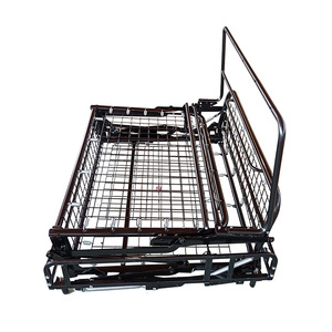 Three <b>Fold</b> Iron Mesh <b>Sofa</b> Bed Frame 98cm-180cm Foldable Carbon Steel Minimalist Design For Living Room - Product Image 4
