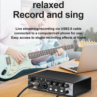 Carte Son Externe Professionnelle USB pour Ordinateur, Enregistrement Live, Chant et Guitare Studio