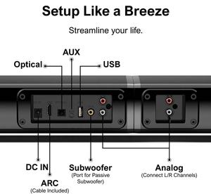 Système audio domestique <span class=keywords><strong>ULTIMEA</strong></span> de style identique à la télévision intelligente, caisson de basses, haut-parleur de plafond pour ordinateur, musique, jeux, Bluetooth, vente en gros - Product Image 6