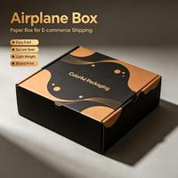 Boîte en forme d'avion personnalisée, imprimée, avec pelliculage mat, en carton ondulé, pour cosmétiques, perruques, cadeaux, vêtements, livraison et envoi postal