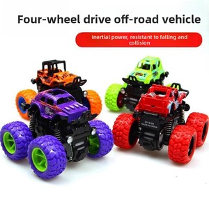 Camion jouet à inertie, monster truck à friction, tout-terrain, pousser et rouler, jeu interactif parent-enfant - Product Image 4