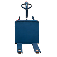 Chariot élévateur électrique Longyuan avec batterie au plomb-acide, dimensions des fourches 1100x160x100, pneus en polyuréthane, fonctionnement en position debout