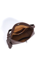 Sacs à bandoulière pour femmes en cuir de vachette pleine fleur, style vintage, avec pompon, grande capacité, sangle réglable, sac à main polyvalent à porter en bandoulière ou sous le bras