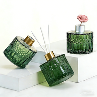Bouteille en verre cylindrique pour aromathérapie de 200 ml, bouteille vide pour diffuseur de roseaux, couleur personnalisable