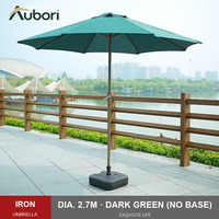 Parasol de terrasse avec mât inclinable à levage manuel, dessus en polyester imperméable, sans base, pour hôtels et complexes hôteliers