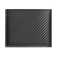 Dompet Kulit PU Motif Serat Karbon Ringan Sederhana Murah Desain Fashion Logo Kustom Gaya Vintage Tempat Kartu Pendek