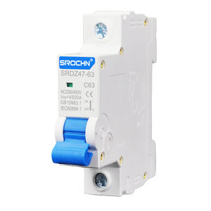 Высокоэффективный миниатюрный автоматический выключатель 63А, 1P MCB, AC230V/400V, сертифицирован CE, с отключающей способностью 6кА, медный корпус, защита от перенапряжения - Product Image 4