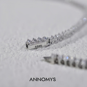 925 argent Sterling Moissanite Tennis collier pour femmes éblouissant diamant <span class=keywords><strong>coupe</strong></span> chaîne luxe cadeau bijoux en gros de haute qualité - Product Image 4