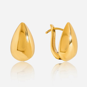 Boucles d'oreilles en forme de goutte d'eau en acier inoxydable pour femmes, bijoux cadeaux, boucles d'oreilles à la mode automne-hiver - Product Image 1