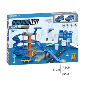 Jeu éducatif de <span class=keywords><strong>voiture</strong></span> de fente de police en plastique de série de voie de dinosaure de course d'enfants pour le jeu de jouet de stationnement de rail et de parc de ville - Product Image 2