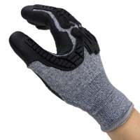 Gants de sécurité certifiés ANSI, protection contre les impacts, dos en TPE, avec grip antidérapant pour les projets de construction et les machines lourdes