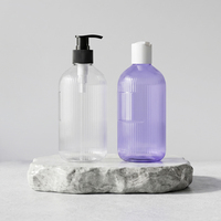 Bouteille en plastique PCR PET écologique de luxe de 500 ml avec bouchon à vis, emballage durable sans BPA pour cosmétiques et soins de la peau