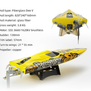 TFL Model Boat 1106L-F Electric <b>Remote</b> <b>Control</b> Glass Fiber Hull Integrated Shaft <b>Mouse</b> Tail Anti-Topple RC Boat Ship Toys Chaser - Product Image 5