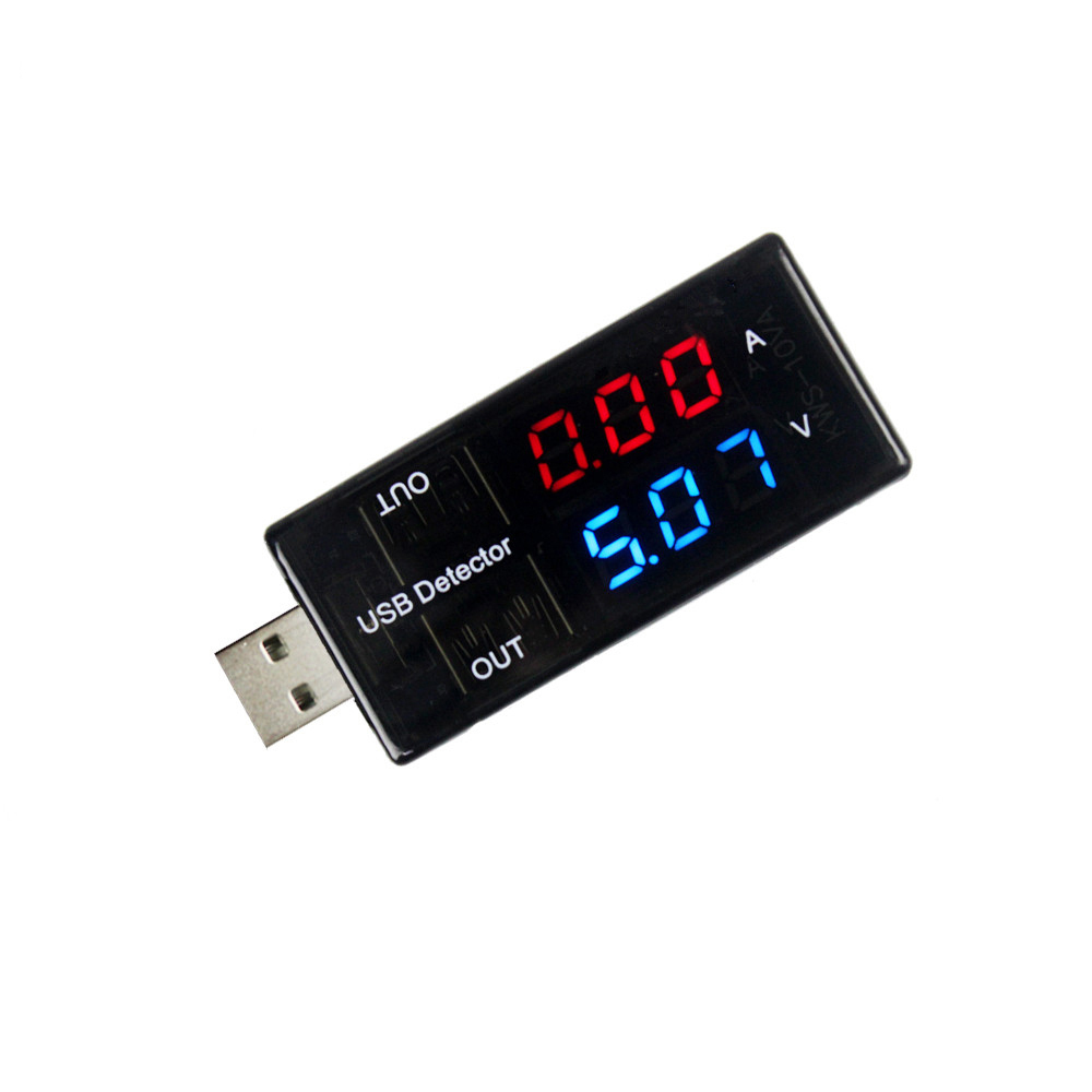 Двухрядный светодиодный USB-тестер, красного и синего цвета