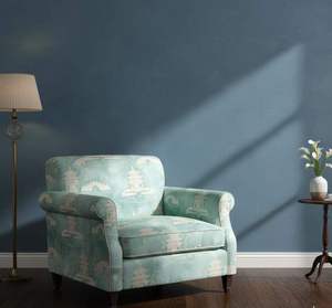 Tissu d'ameublement imprimé Aqua Garden Toile au mètre – Textile botanique panoramique de qualité supérieure pour meubles et décoration intérieure - Product Image 4