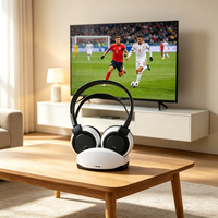 Casque TV sans fil 2,4 GHz, circum-auriculaire, avec bandeau, Hi-Fi, rechargeable