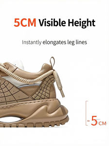 Zapatillas Chunky de Cuero Genuino para Hombre Yearning – un diseño popular que combina estilos retro y contemporáneos, parte superior de piel de vaca (3-5 cm) - Product Image 6