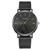 Montre homme tendance à cadran unique, bracelet en maille plastique, montre-bracelet à quartz, vente chaude, directement de l'usine