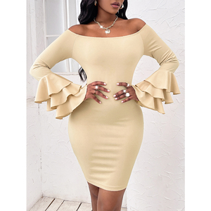 Robes à manches évasées pour femmes, haute qualité et <span class=keywords><strong>bon</strong></span> <span class=keywords><strong>prix</strong></span> - Product Image 5