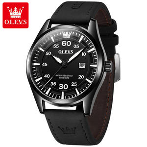 9962 Oem logo Watch Waterproof Fashion Classic Relojes Wrist Custom Calendar <b>Leather</b> Luxury Men Quartz Watches - Product Image 2