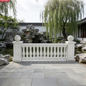 <span class=keywords><strong>Balustrade</strong></span> en marbre blanc YOUFINE, garde-corps de balcon, décoration extérieure classique pour villa, manoir, <span class=keywords><strong>terrasse</strong></span> - Product Image 3